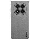 For Xiaomi Redmi Note 14 Pro+  Tree Bark Leather Shockproof Phone Case(Grey) - 1