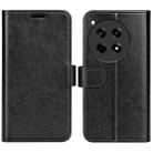 For OnePlus 12R R64 Texture Horizontal Flip Leather Phone Case(Black) - 1