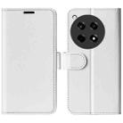 For OnePlus 12R R64 Texture Horizontal Flip Leather Phone Case(White) - 1