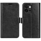 For OnePlus 13T R64 Texture Horizontal Flip Leather Phone Case(Black) - 1