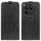 For OnePlus 12R R64 Texture Single Vertical Flip Leather Phone Case(Black) - 1