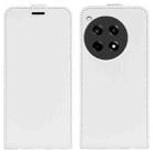 For OnePlus 12R R64 Texture Single Vertical Flip Leather Phone Case(White) - 1