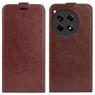 For OnePlus 12R R64 Texture Single Vertical Flip Leather Phone Case(Brown) - 1