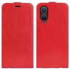 For OnePlus Nord CE4 Lite 5G R64 Texture Single Vertical Flip Leather Phone Case(Red) - 1