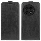 For OnePlus 13 R64 Texture Single Vertical Flip Leather Phone Case(Black) - 1