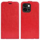 For OnePlus 13T R64 Texture Single Vertical Flip Leather Phone Case(Red) - 1