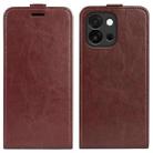 For OnePlus 13T R64 Texture Single Vertical Flip Leather Phone Case(Brown) - 1