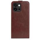 For OnePlus 13T R64 Texture Single Vertical Flip Leather Phone Case(Brown) - 3