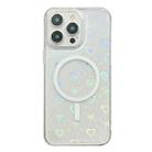 For iPhone 15 Pro Max Laser Love MagSafe TPU Phone Case(Transparent) - 1