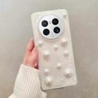For Huawei Mate 50 Pro Cream Gum Decoden TPU Phone Case(Pearl) - 1