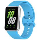 For Samsung Galaxy Fit 3 Solid Color Colorful Buckle Silicone Watch Band(Sky blue) - 1