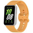 For Samsung Galaxy Fit 3 Solid Color Colorful Buckle Silicone Watch Band(Yellow) - 1