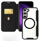 For Samsung Galaxy S24+ 5G MagSafe RFID Blocking Adsorption Flip Leather Phone Case(Black) - 1