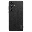 For Samsung Galaxy S23 FE 5G Tree Bark Leather Shockproof Phone Case(Black) - 1