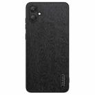 For Samsung Galaxy A06 4G Tree Bark Leather Shockproof Phone Case(Black) - 1