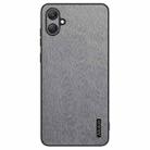 For Samsung Galaxy A06 4G Tree Bark Leather Shockproof Phone Case(Grey) - 1