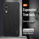 For Samsung Galaxy S25 Edge 5G Tree Bark Leather Shockproof Phone Case(Black) - 2