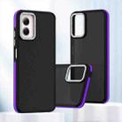 For Motorola Moto G Play 2024 Dual-Color Shockproof TPU Phone Case(Purple) - 1