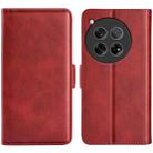For OnePlus 12 Dual-side Magnetic Buckle Horizontal Flip Leather Phone Case(Red) - 1