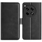 For OnePlus 12R Dual-side Magnetic Buckle Horizontal Flip Leather Phone Case(Black) - 1