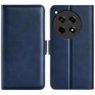 For OnePlus 12R Dual-side Magnetic Buckle Horizontal Flip Leather Phone Case(Dark Blue) - 1