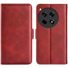 For OnePlus 12R Dual-side Magnetic Buckle Horizontal Flip Leather Phone Case(Red) - 1