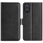 For OnePlus Nord CE4 Lite 5G Dual-side Magnetic Buckle Horizontal Flip Leather Phone Case(Black) - 1