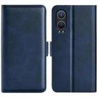 For OnePlus Nord CE4 Lite 5G Dual-side Magnetic Buckle Horizontal Flip Leather Phone Case(Dark Blue) - 1