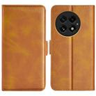 For OnePlus 13 Dual-side Magnetic Buckle Horizontal Flip Leather Phone Case(Yellow) - 1