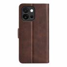 For OnePlus 13T Dual-side Magnetic Buckle Horizontal Flip Leather Phone Case(Brown) - 3