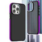 For iPhone 14 Pro Dual-Color Shockproof TPU Phone Case(Purple) - 1