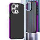 For iPhone 14 Pro Max Dual-Color Shockproof TPU Phone Case(Purple) - 1