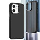 For iPhone 12 Dual-Color Shockproof TPU Phone Case(Black) - 1