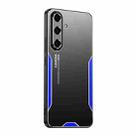 For Samsung Galaxy S24 FE 5G Blade Series TPU Hybrid Metal Phone Case(Blue) - 1