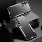 For Samsung Galaxy S21 FE 5G Blade Series TPU Hybrid Metal Phone Case(Silver) - 2