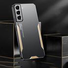 For Samsung Galaxy S21 FE 5G Blade Series TPU Hybrid Metal Phone Case(Silver) - 3