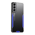 For Samsung Galaxy S21 FE 5G Blade Series TPU Hybrid Metal Phone Case(Blue) - 1