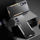 For Samsung Galaxy S25 Edge 5G Blade Series TPU Hybrid Metal Phone Case(Gold) - 2