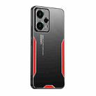 For Xiaomi Redmi  Note 12 Turbo Blade Series TPU Hybrid Metal Phone Case(Red) - 1