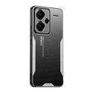 For Xiaomi Redmi Note 13 Pro+ Blade Series TPU Hybrid Metal Phone Case(Silver) - 1