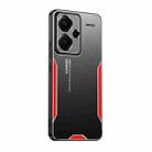 For Xiaomi Redmi Note 13 Pro+ Blade Series TPU Hybrid Metal Phone Case(Red) - 1