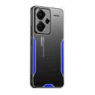 For Xiaomi Redmi Note 13 Pro+ Blade Series TPU Hybrid Metal Phone Case(Blue) - 1