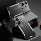 For Xiaomi Redmi Note 13R Blade Series TPU Hybrid Metal Phone Case(Silver) - 2