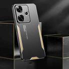 For Xiaomi Redmi Note 13R Blade Series TPU Hybrid Metal Phone Case(Silver) - 3