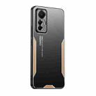 For Xiaomi 12 Lite Blade Series TPU Hybrid Metal Phone Case(Gold) - 1