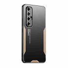 For Xiaomi Mi 10S Blade Series TPU Hybrid Metal Phone Case(Gold) - 1