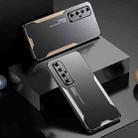 For Xiaomi Mi 10S Blade Series TPU Hybrid Metal Phone Case(Blue) - 2