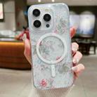 For iPhone 15 Pro Max Spring Garden MagSafe TPU Phone Case(F04 French Flowers) - 1