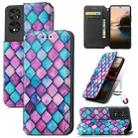 For TCL 40 NXTpaper 5G CaseNeo Colorful Magnetic Leather Phone Case(Purple scales) - 1