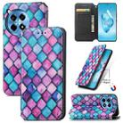 For OnePlus 12R CaseNeo Colorful Magnetic Leather Phone Case(Purple Scales) - 1
